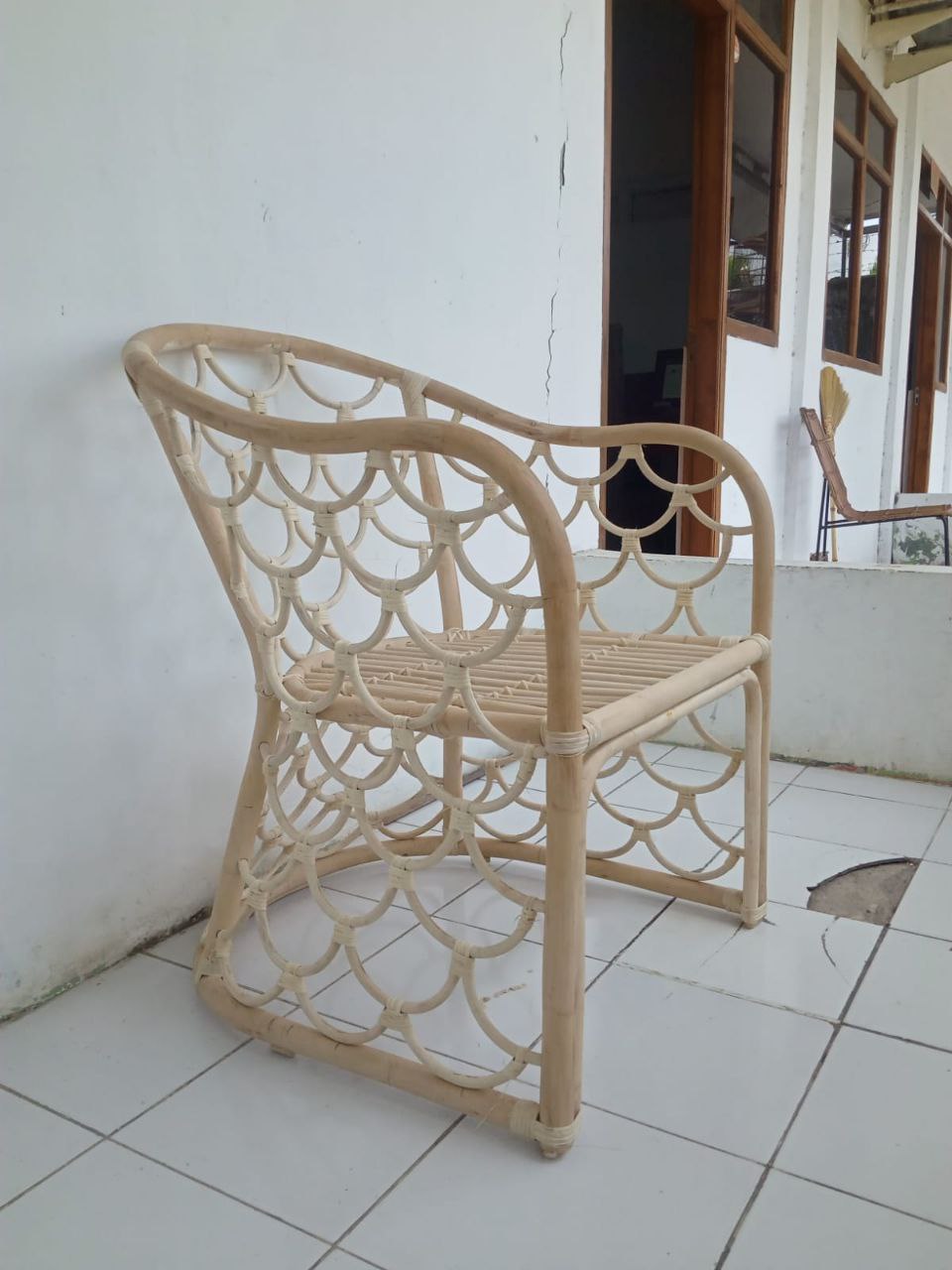 Rattan Scallop Armchair