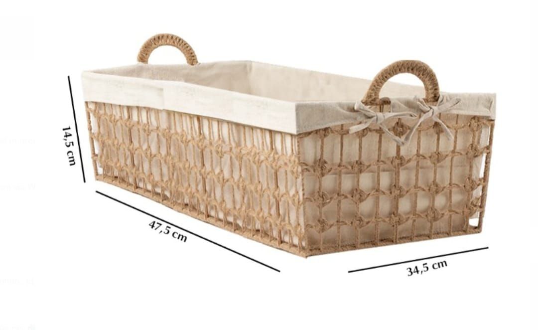 Woven Storage Basket with Liner